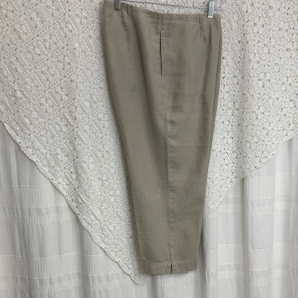 J. Jill Linen Crop Pants in Light Tan